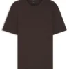 T-shirt i bomull och linne med normal passform