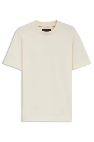 T-shirt i bomulls- och silkesblandning med Prince of Wales-rutmönster