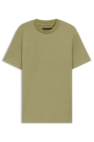 T-shirt i bomulls- och silkesblandning med Prince of Wales-rutmönster