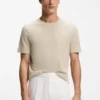 T-shirt i bomullsblandning med bubbeljacquardstruktur T-shirt i bomullsblandning med bubbeljacquardstruktur