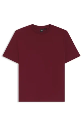 T-shirt i bomullsblandning med bubbeljacquardstruktur