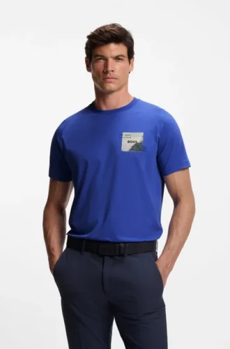 T-shirt i bomullsblandning med dekorativa reflekterande detaljer