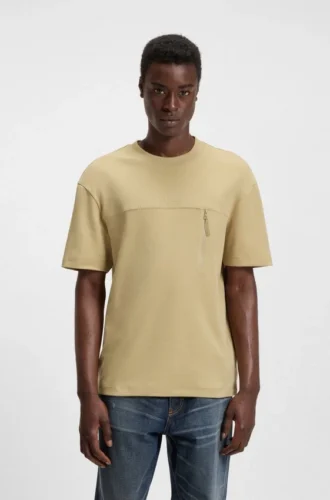 T-shirt i bomullsblandning med dekorativa reflekterande detaljer