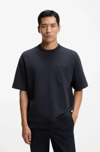 T-shirt i bomullsblandning med peachad yta