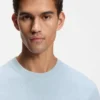 T-shirt i bomullsblandning med våffelstruktur