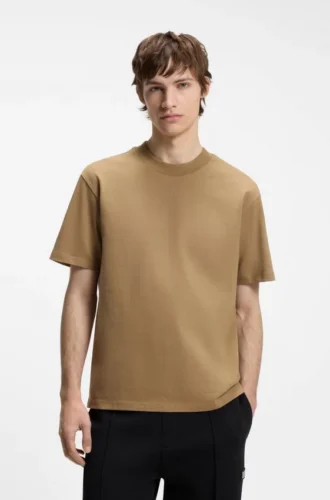 T-shirt i bomullsjersey med avslappnad passform och logotryck
