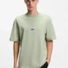 T-shirt i bomullsjersey med blå logotyp
