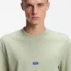 T-shirt i bomullsjersey med blå logotyp