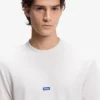T-shirt i bomullsjersey med blå logotyp