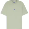 T-shirt i bomullsjersey med blå logotyp