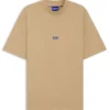 T-shirt i bomullsjersey med blå logotyp