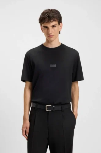 T-shirt i bomullsjersey med delat logo