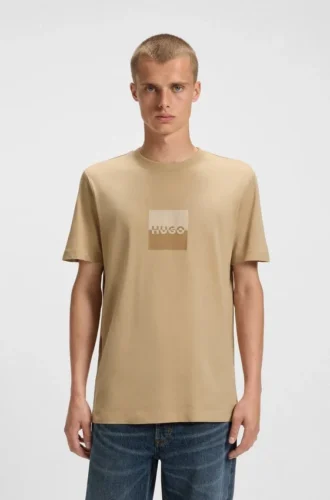 T-shirt i bomullsjersey med delat logo