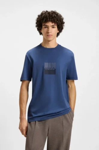 T-shirt i bomullsjersey med delat logo