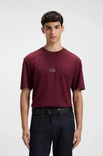 T-shirt i bomullsjersey med delat logo
