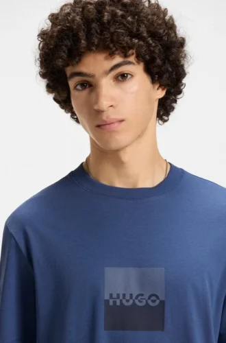 T-shirt i bomullsjersey med delat logo