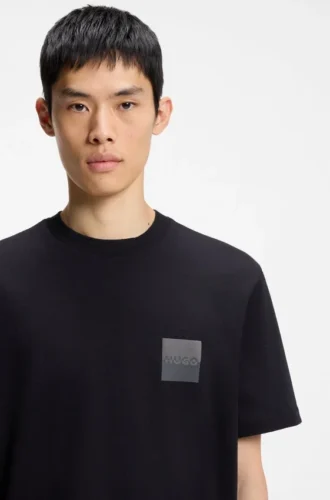 T-shirt i bomullsjersey med delat logo