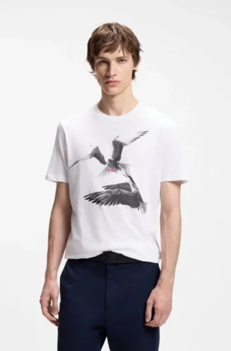 T-shirt i bomullsjersey med djurmotiv