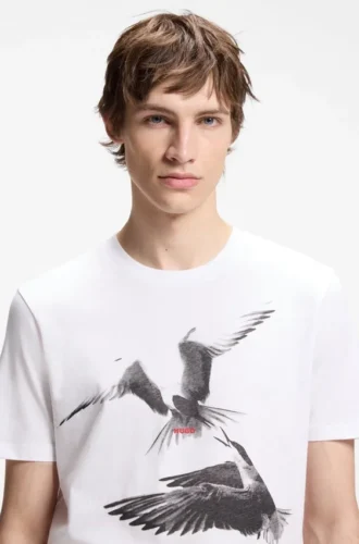 T-shirt i bomullsjersey med djurmotiv
