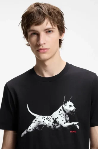T-shirt i bomullsjersey med djurmotiv
