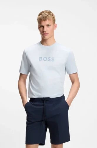 T-shirt i bomullsjersey med golfinspirerad logotyp