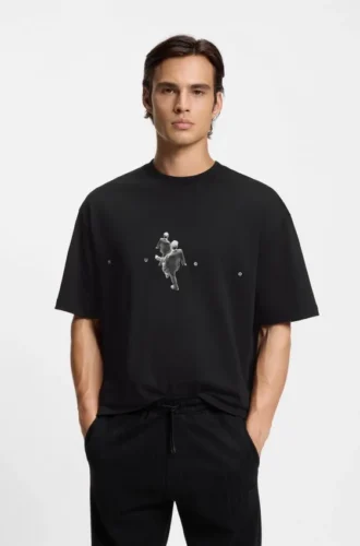T-shirt i bomullsjersey med grafiskt tryck
