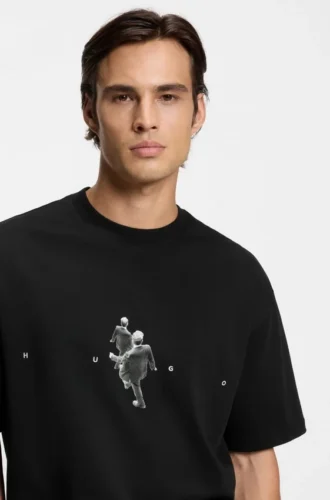 T-shirt i bomullsjersey med grafiskt tryck