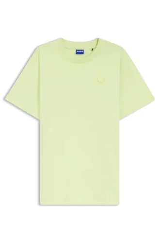 T-shirt i bomullsjersey med Happy HUGO-logotyp