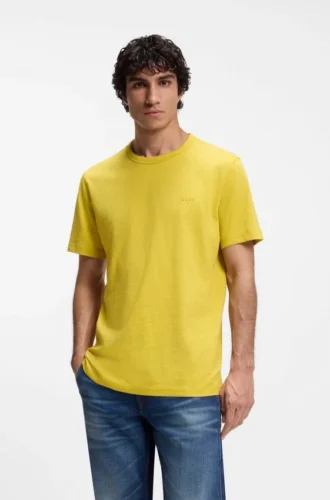 T-shirt i bomullsjersey med logodetalj