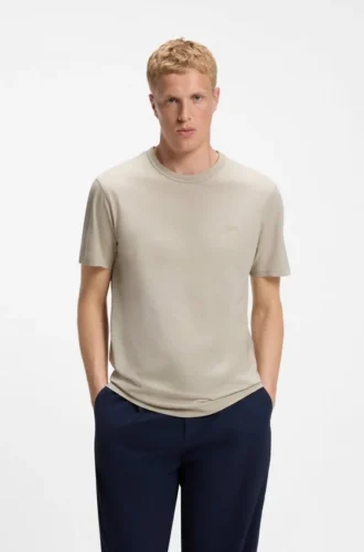 T-shirt i bomullsjersey med logodetalj
