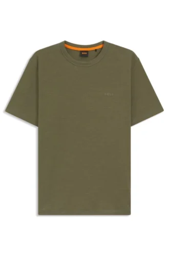 T-shirt i bomullsjersey med logodetalj