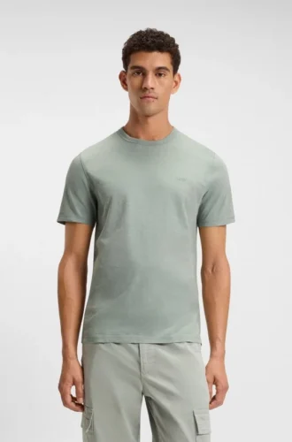 T-shirt i bomullsjersey med logodetalj