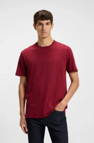T-shirt i bomullsjersey med logodetalj