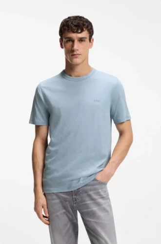 T-shirt i bomullsjersey med logodetalj