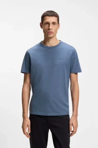 T-shirt i bomullsjersey med logodetalj