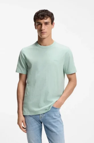 T-shirt i bomullsjersey med logodetalj