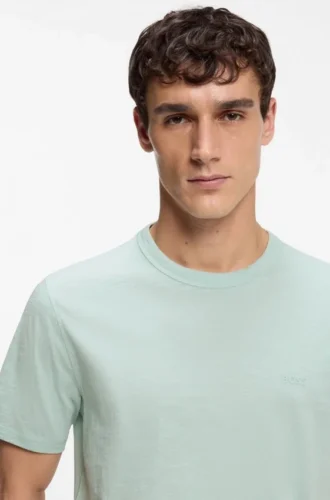 T-shirt i bomullsjersey med logodetalj