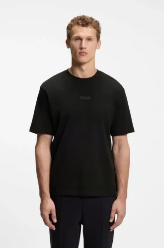 T-shirt i bomullsjersey med logodetaljer