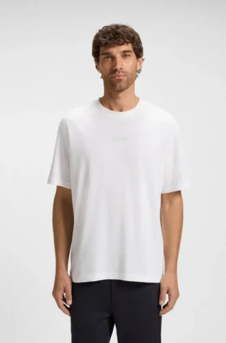 T-shirt i bomullsjersey med logodetaljer