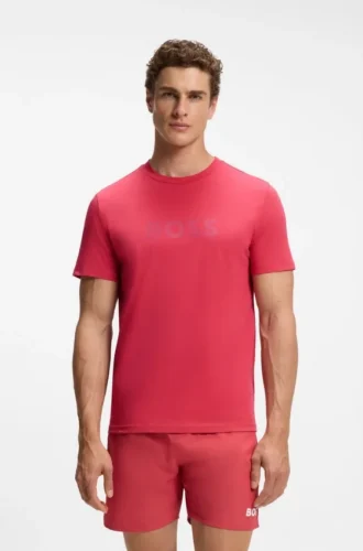 T-shirt i bomullsjersey med logotryck