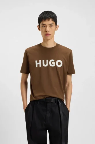 T-shirt i bomullsjersey med logotryck