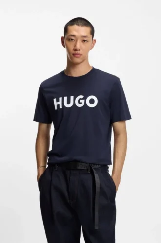 T-shirt i bomullsjersey med logotryck