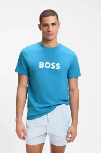 T-shirt i bomullsjersey med logotryck
