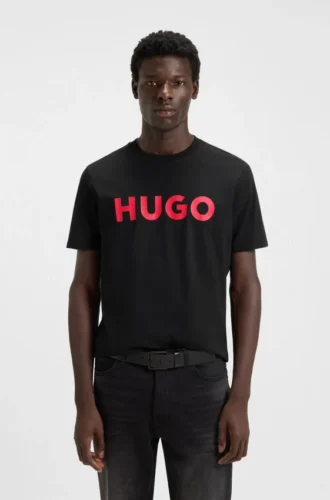 T-shirt i bomullsjersey med logotryck