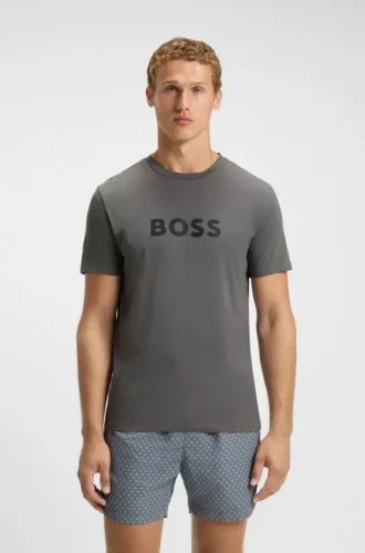 T-shirt i bomullsjersey med logotryck