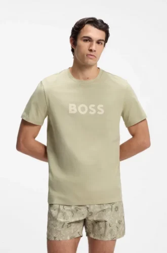 T-shirt i bomullsjersey med logotryck