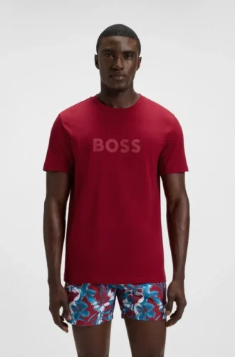 T-shirt i bomullsjersey med logotryck