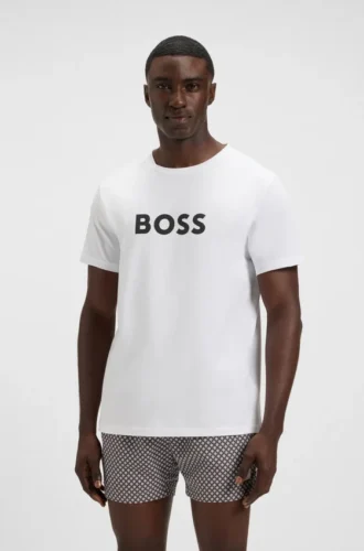 T-shirt i bomullsjersey med logotryck
