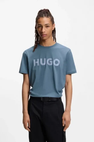 T-shirt i bomullsjersey med logotryck