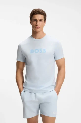 T-shirt i bomullsjersey med logotryck